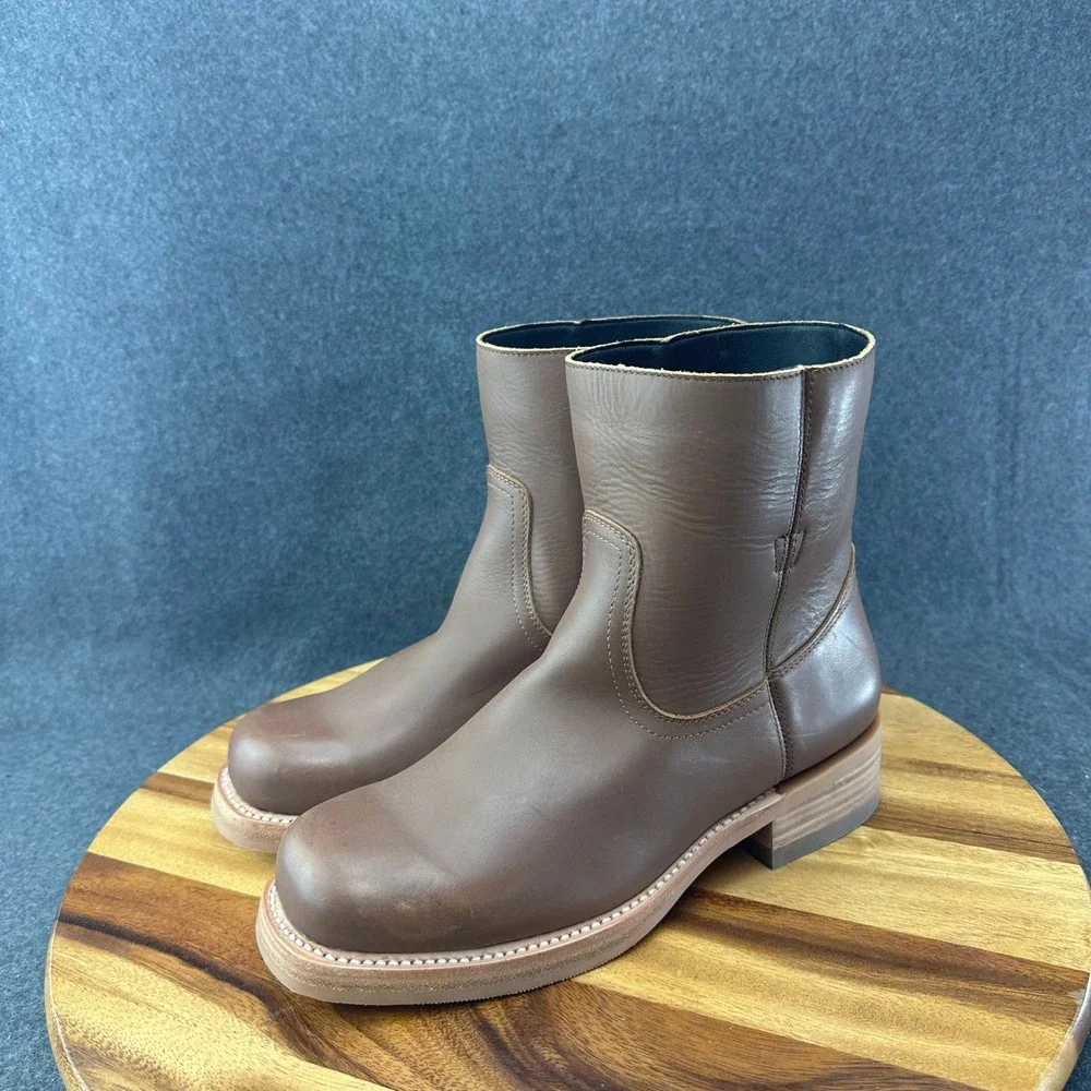 Dingo Banner Round Toe Pull On Booties Mens 9 Dark Brown Casual Boots DI2305-206